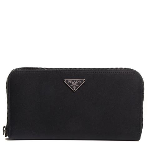 zip card case nylon prada|Prada wallet.